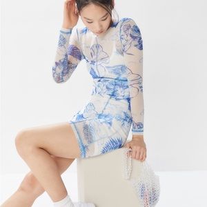 Sheer body con dress